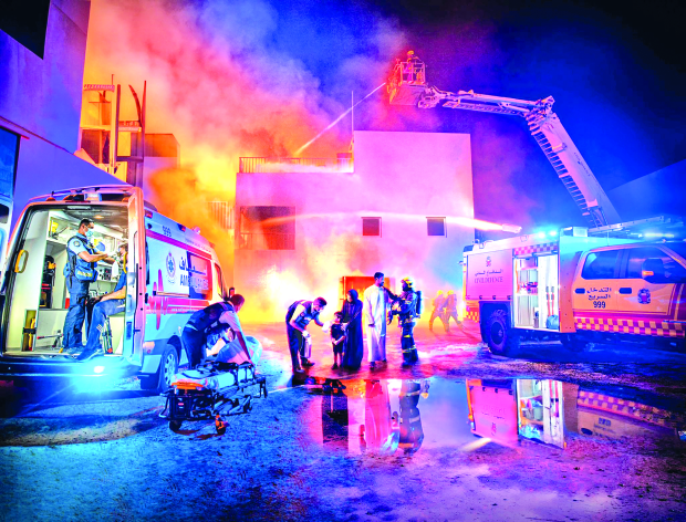 <p>A woman and child had to flee after a fire in a wooden room spread to a neighbouring property in Bani Jamra.</p>
<p>Civil Defence firemen extinguished the blaze and a crew from the National Ambulance Service was also in attendance.</p>
<p>Investigations are underway to determine the cause of the fire.</p>